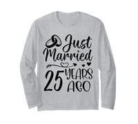 Appena sposato 25 Anni fa Coppia 25 ° anniversario di matrimonio Maglia a Manica