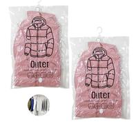 Appendere sacchetti salvaspazio sottovuoto -2pcs per risparmiare spazio, traslochi e viaggi, tra cui double-zip guarnizione e valvola triple-seal Turbo, funziona con qualsiasi aspirapolvere