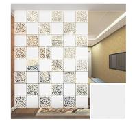appendere schermi di separazione delle stanze, Pannelli divisori for la privacy in legno e plastica con motivo floreale intagliato, confezione multipla, 11,4x11,4 pollici, colore bianco(White-b,16Pcs)