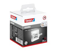 Appendi asciugamani tesa EKKRO, metallo cromato lucido, autoadesivo, tecnologia di montaggio adesiva, 50mm x 50mm x 63mm