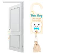 Appendi Porta Per Fata Dei Denti - Scatola Per Fata Dei Denti Con Fessura Per Monete,Scatola Portaoggetti In Legno Con Borsellino Per Collezione Conservazione Ambiente Casa Bambini