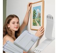 appendi quadri senza chiodi - 12 coppie (24 strisce) command strips per appendere le immagini alla parete senza chiodi, 3,7“L x 0,76”W Adesivo ganci adesivi per quadri, senza danni