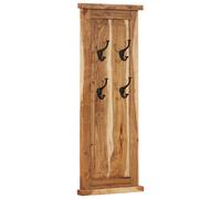Appendiabiti 2 pz in Legno Massello di Acacia 38x100 cm