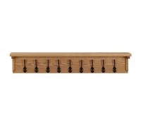 vidaXL Legno Massello di Rovere Appendiabiti a Parete Attaccapanni da Muro Appendino Soluzioni Salvaspazio Arredamento Arredo 90x16x16 cm