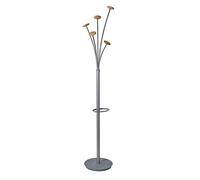 appendiabiti festival m - 5 posti - 175 cm - grigio / legno chiaro - alba