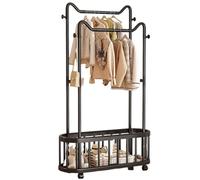 Appendiabiti a doppio strato con orecchie di gatto, portatile, autoportante, ideale per camere da letto e salotti, elegante per qualsiasi spazio