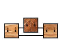 Appendiabiti a Parete 90x1x35 cm Legno Massello Acacia e Ferro