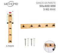 Appendiabiti a Parete Ganci Attaccapanni da Muro bagno metallo nero 3 misure