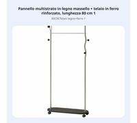 Appendiabiti a Piantana Stuttovaspazio Indossatore da Terra Multi-Gancio per