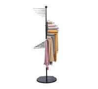 Appendiabiti a spirale in metallo, espositore autoportante per sciarpe, altezza 170 cm, elegante supporto nero perfetto per abbellire e mostrare accessori
