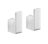 Appendiabiti accappatoio in ottone cromato e nickel spazzolato Panarea per bagno pezzi 2 - CONFEZIONE: 1 pz., Finitura: Cromato