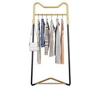 Appendiabiti ad angolo da 22 mm, autoportante, con 2 ganci, elegante design nero e oro, per camera da letto, ingresso, ufficio, soluzione versatile