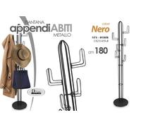 APPENDIABITI ALBERO VERTICALE ATTACCAPANNI DA TERRA PIANTANA METALLO NERO 180cm