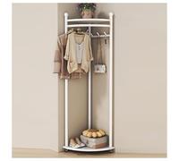 Appendiabiti Angolare Mobile, Appendiabiti Da Ingresso In Acciaio Al Carbonio Con Spazio Di Archiviazione, Appendiabiti Indipendenti, Adatto For La Casa, La Camera Da Letto, Il Soggiorno(White)