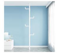 Appendiabiti angolare regolabile a 4 ripiani, design dal pavimento al soffitto, perfetto per appendere vestiti in soggiorno, balcone o camera da letto (bianco 4 livelli)