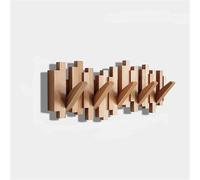 Appendiabiti Appendiabiti da Parete Appendiabiti Pieghevole in Legno Bastoncini da Parete Multi Rack Opere d'Arte in Legno Naturale Massello Fatto A Mano con 5 Ganci Moderni Unici FLI, 5 Hooks