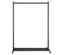 Appendiabiti Appendiabiti In Metallo Nordico Con Ripiani Porta Abiti Per Impieghi Gravosi Su Ruote Organizzatore Di Vestiti Autoportante Per Camere Da Letto E Boutique(Size:150X40X155CM,Color:Nero)