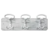 Appendiabiti Attaccapanni 3 Posti 6 Ganci cm 50x16 Mod. Lady Shabby Chic Bianco