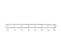 APPENDIABITI ATTACCAPANNI A PARETE A 8 POSTI GANCI 47X3,5CM BAGNO CUCINA 58025