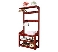 Appendiabiti autoportante 3 in 1 con specchio, portatile, organizer per vestiti, scarpe e cappelli, soluzione elegante per corridoio e camera da letto