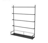 Appendiabiti autoportante, espositore in metallo per biancheria intima, calzini e abbigliamento da boutique, espositore per negozi al dettaglio, 120x35x180cm, nero