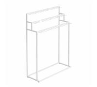 Appendiabiti autoportante, espositore in metallo resistente per cinture, cravatte, sciarpe, scialli e borse, organizer salvaspazio per armadio