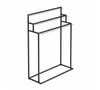 Appendiabiti autoportante, espositore in metallo resistente per cinture, cravatte, sciarpe, scialli e borse, organizer salvaspazio per armadio