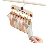 Appendiabiti Biancheria Intima - Stendibiancheria Orso Con Risparmio Spazio - Stendibiancheria Per Calzini A Tema Cartoon Con Grucce | Per Interno Esterno Casa Appartamento Armadio Balcone Campeggio L