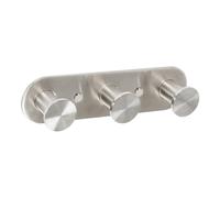 Appendiabiti Blizz triplo in acciaio inox spazzolato Spazzolato