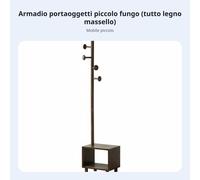Appendiabiti con Comodino Integrato Costruzione Robusta Mobili per Al Casa