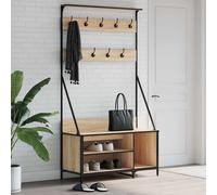 Appendiabiti con Porta Scarpe Rovere Sonoma 100x41x184 cm