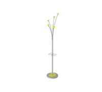 Appendiabiti - con portaombrelli - 5 posti - 187 cm - grigio/verde - Alba