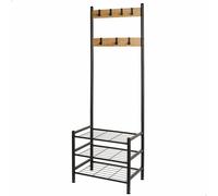 Appendiabiti con ripiano Max Home Acciaio Melammina Truciolare Minimalista 60