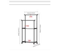 Appendiabiti con Ruote Salvaspazio Attaccapanni Uomo Donna Doppio