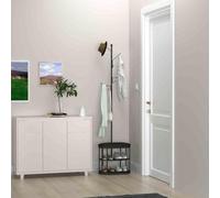 Appendiabiti con scarpiera, appendiabiti in ferro con panca, 4 ganci e ripiani a 2 livelli, panca d'ingresso con scarpiera per ingresso, soggiorno, camera da letto (nero, 45.5c