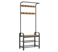 Appendiabiti con Scarpiera Mobile da Ingresso con Panca 4 in 1 9 Ganci