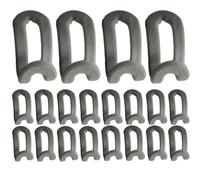 Appendiabiti, confezione da 20 ganci floccati per grucce, clip appendiabiti, triangoli spaziali, piccoli ganci di prolunga per il bagno, per dormire