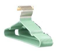Appendiabiti da 10 pezzi con scanalature for la messa in onda dei bambini in plastica spessa antiscivolo in metallo for adulti Per Completi Camicie(Green)