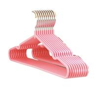 Appendiabiti da 10 pezzi con scanalature for la messa in onda dei bambini in plastica spessa antiscivolo in metallo for adulti Per Completi Camicie(Pink)