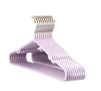 Appendiabiti da 10 pezzi con scanalature for la messa in onda dei bambini in plastica spessa antiscivolo in metallo for adulti Per Completi Camicie(Purple)