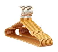 Appendiabiti da 10 pezzi con scanalature for la messa in onda dei bambini in plastica spessa antiscivolo in metallo for adulti per Giacche, Cappotti(Yellow)