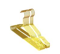 Appendiabiti da 10 pezzi con scanalature for la messa in onda in plastica antiscivolo spesso semplice in metallo for adulti Per Completi Camicie(Yellow)