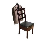 Appendiabiti Da Camera Multifunzionale Salvaspazio Con Porta Pantaloni e Cassetta Indossatore Legno Con Sedia Tray Omino Appendiabiti per Aappendere Camicia Pantaloni Servomuto per Uomo Donna