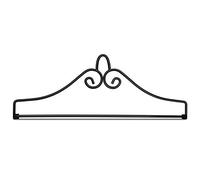 Appendiabiti da giardino Anley in ferro battuto - Supporto per banner da giardino indipendente da usare - Rivestimento antiruggine e nero opaco (ideale per bandiera/banner con larghezza inferiore