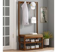 Appendiabiti da ingresso con ganci per scarpe e scarpiera, elegante corridoio di 70 cm, per cappotti, scarpe e accessori, mobili funzionali per la casa