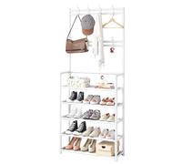 Appendiabiti da ingresso con ripiani - supporto per vestiti su piedistallo organizer per scarpe a più livelli, portatile e moderno extraHold | camera da , dormitorio, corridoio, appartamento, arm