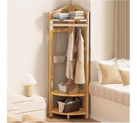 Appendiabiti da ingresso con scarpiera, autoportante in legno, design ad angolo con ripiano per cappotti e scarpe, perfetto per l'organizzazione dell'ingresso