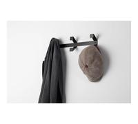 Appendiabiti da parete 3 posti semplice e colorato SAM, Dimensioni 45x5xh 12 cm Si portata max 5Kg metallo da attaccare a muro colore Grigio ombra RAL 7022 grigio