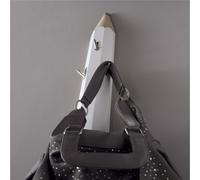 Appendiabiti da parete 4 ganci Matita 10x5xh140 cm in legno riciclato colore Bianco bianco