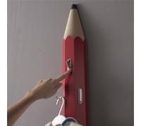 Appendiabiti da parete 4 ganci Matita 10x5xh140 cm in legno riciclato colore rosso rosso